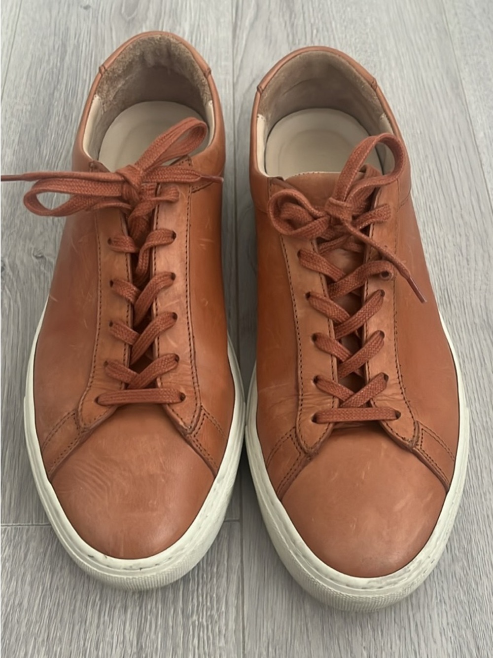 Koio Capri Italian Leather Sneakers – Cognac – Size 10